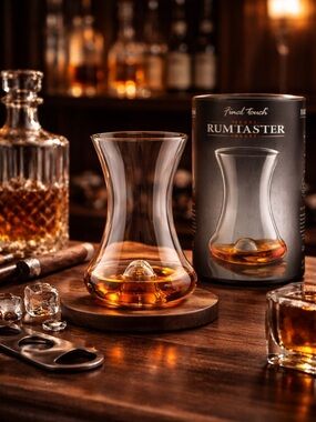 Final Touch RumTaster - Curved Rum Tasting Glass 11.8 oz Aroma Enhancing Glass